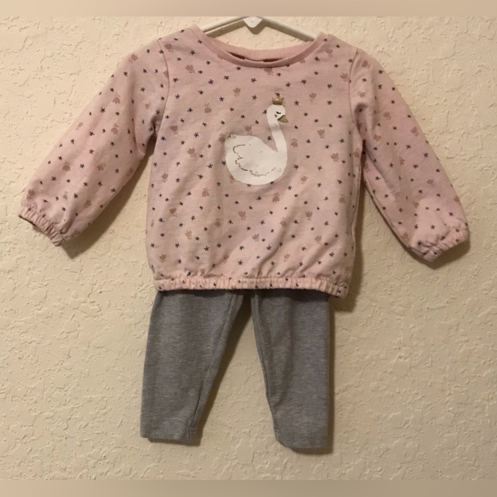 Carters Girls Swan Outfit